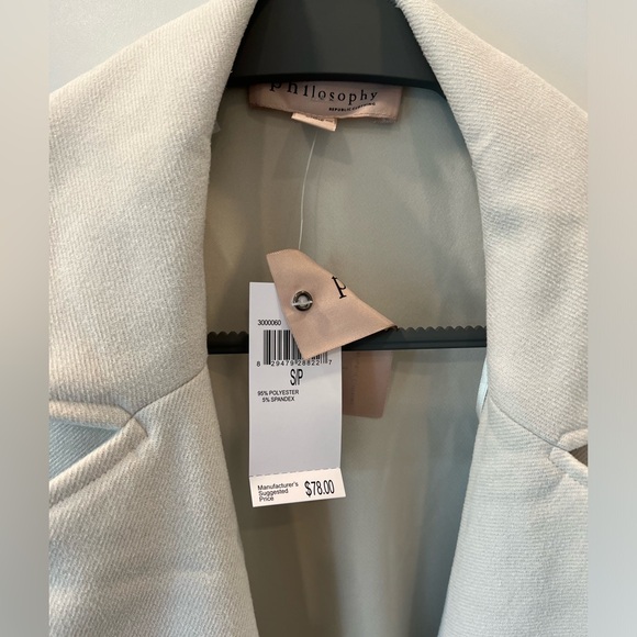 Philosophy coat size small neutral color knee length - Picture 3 of 4